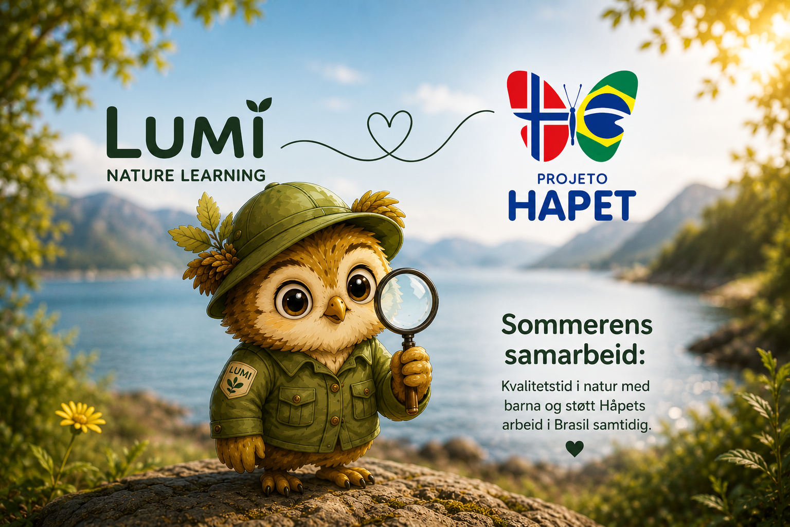 💚 Lumi Sommerpakke | 8 naturaktiviteter for barn 2–8 år + 50 kr til Håpet